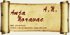Anja Moravac vizit kartica